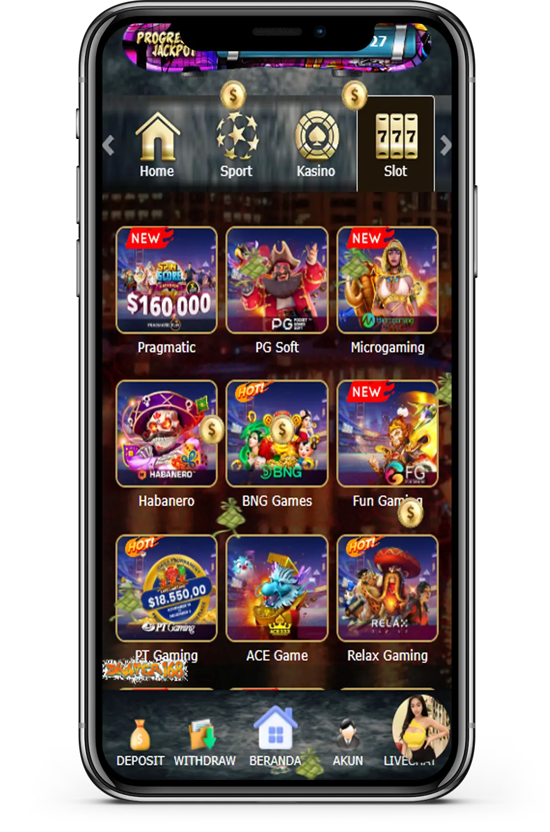 Skater168 Deposit via DANA